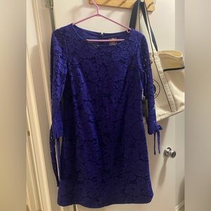 Vince Camuto Blue Floral Lace Dress